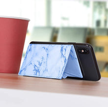 Cell Phone Card Holder Stick on Wallet Phone Pocket for iPhone, Android and All Smartphones (Light Blue)
