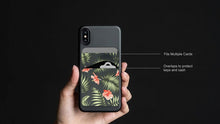 Cardly Wallet | Card and Money Holder for Cell Phone | Sticks On Case (Pineapples & Palms)