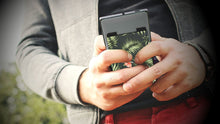 Cardly Wallet | Card and Money Holder for Cell Phone | Sticks On Case (Pineapples & Palms)