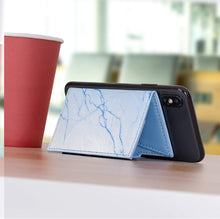 Cell Phone Card Holder Stick on Wallet Phone Pocket for iPhone, Android and All Smartphones (Blue)