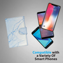 Cell Phone Card Holder Stick on Wallet Phone Pocket for iPhone, Android and All Smartphones (Blue)