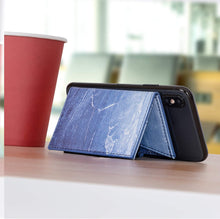 Cell Phone Card Holder Stick on Wallet Phone Pocket for iPhone, Android and All Smartphones (Dark Blue)
