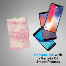 Cell Phone Card Holder Stick on Wallet Phone Pocket for iPhone, Android and All Smartphones (Pink)