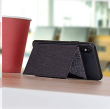 Cell Phone Card Holder Stick on Wallet Phone Pocket for iPhone, Android and All Smartphones - Black