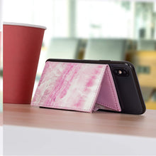 Cell Phone Card Holder Stick on Wallet Phone Pocket for iPhone, Android and All Smartphones (Pink)