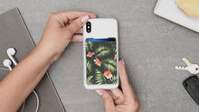 Cardly Wallet | Card and Money Holder for Cell Phone | Sticks On Case (Pineapples & Palms)