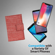 Cell Phone Card Holder Stick on Wallet Phone Pocket for iPhone, Android and All Smartphones - Orange