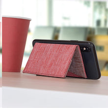 Cell Phone Card Holder Stick on Wallet Phone Pocket for iPhone, Android and All Smartphones - Orange