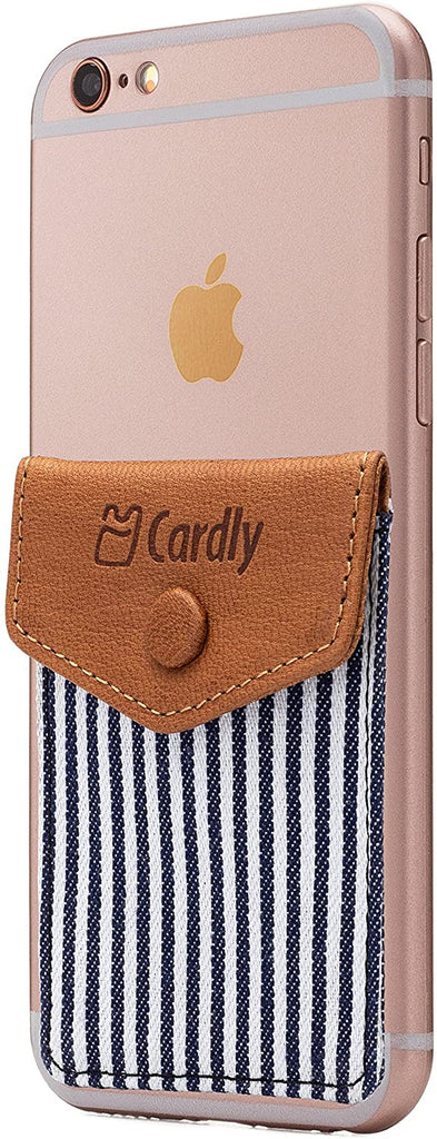 VANDEL Pocket – Stick-On Fabric Phone Wallet Stick On For Women, Cute Credit Card Holder For Phone Case, Stick On Back Of Phone Fabric Sleeve For IPhone Pocket, Stretchy Wallet Phone Case