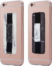 Cardly (Two) Finger Grip Strap Cell Phone Stick for Phone and iPhone, Android and All Smartphones. (Marble)